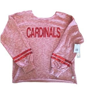 St. Louis Cardinals women’s large sweatshirt. Raw edge crewneck.